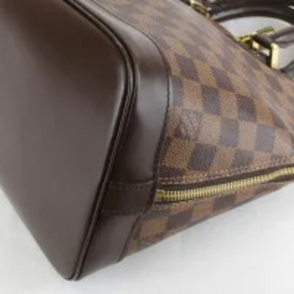 Louis Vuitton Alma Handbag Key Clochette Damier Canvas Brown - Picture 3 of 9
